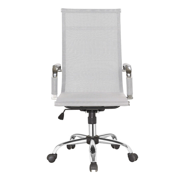 Chaise de bureau présidentielle 55x65x116 cm Blanc prezzo