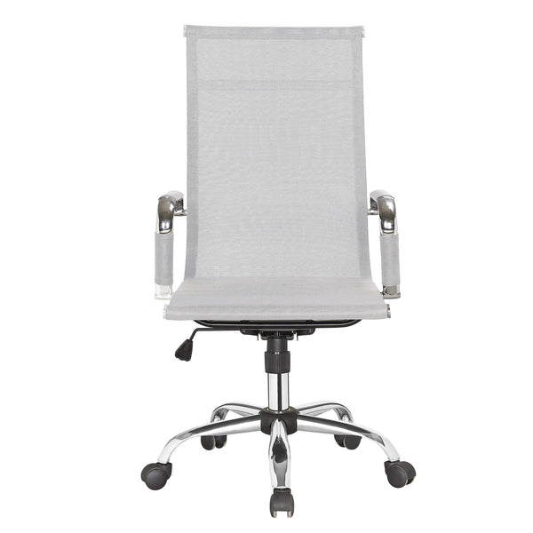 acquista Chaise de bureau présidentielle 55x65x116 cm Blanc