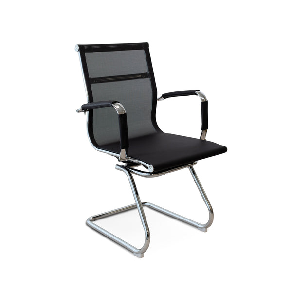acquista Chaise de bureau pour salle d'attente 55x65x89 cm en nylon noir