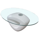 Tavolino Pure Stone, Resina Bianco Laccato Opaco-1