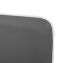 Poltrona Imbottita 56,5x53x87 cm in Similpelle Plana Grigia-5