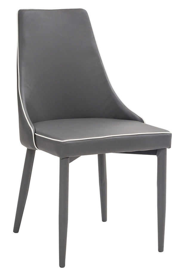 Chaise rembourrée 47x57x88 cm en similicuir New Plana Cenere prezzo