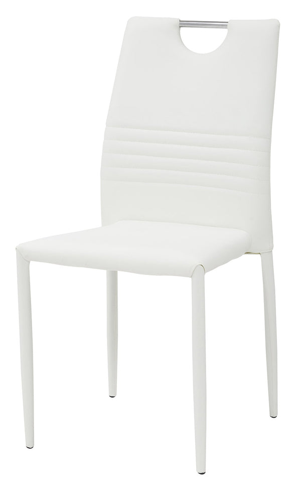Chaise rembourrée 44x42x90 cm en Similicuir Tulipe Blanc prezzo