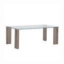 Tavolino Soggiorno in Vetro Temperato 110x60x42 cm-1