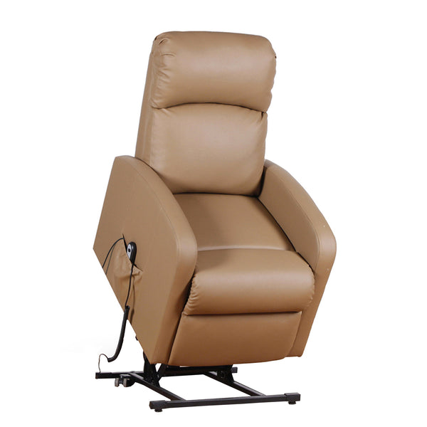 Fauteuil élévateur électrique 1 moteur en similicuir Spike D Cappuccino sconto
