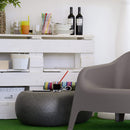 Tavolino in Vetroresina Effetto Pietra 47x36x40 cm Evolution Stone-3