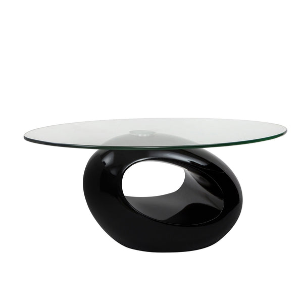 Table basse de salon ovale noire Erma 2 online