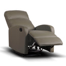 Poltrona Relax Reclinabile Manuale Rivestimento in Similpelle Spike a Fango-2