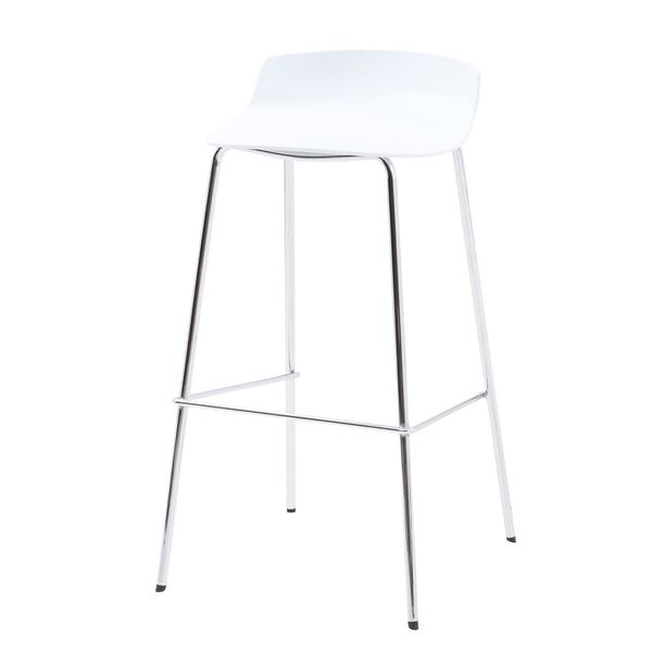Tabouret de bar 39x45x78 cm en Polypropylène Oxford Blanc sconto