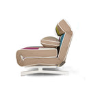 Divano Letto 1 Piazza e Mezzo 140x75x88 cm in Metallo e Tessuto a Quadri Super Multicolor-3