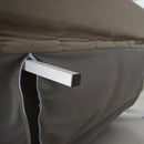 Divano Letto 1 Piazza e Mezzo 140x75x88 cm in Metallo e Tessuto a Quadri Super Multicolor-5