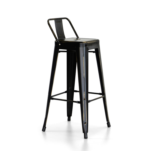 Tabouret Style Industriel 31x31x95 cm Noir Antique online