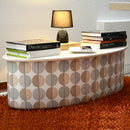 Tavolino Contenitore 118x58x39 cm in MDF Pratikò Optical Crema-3