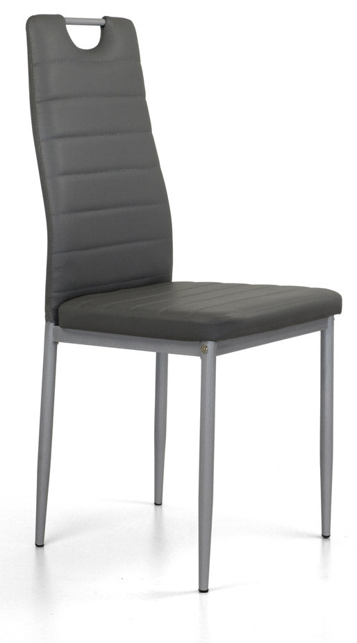 prezzo Chaise rembourrée 40,5x42,5x96 cm en simili cuir Gris Lola