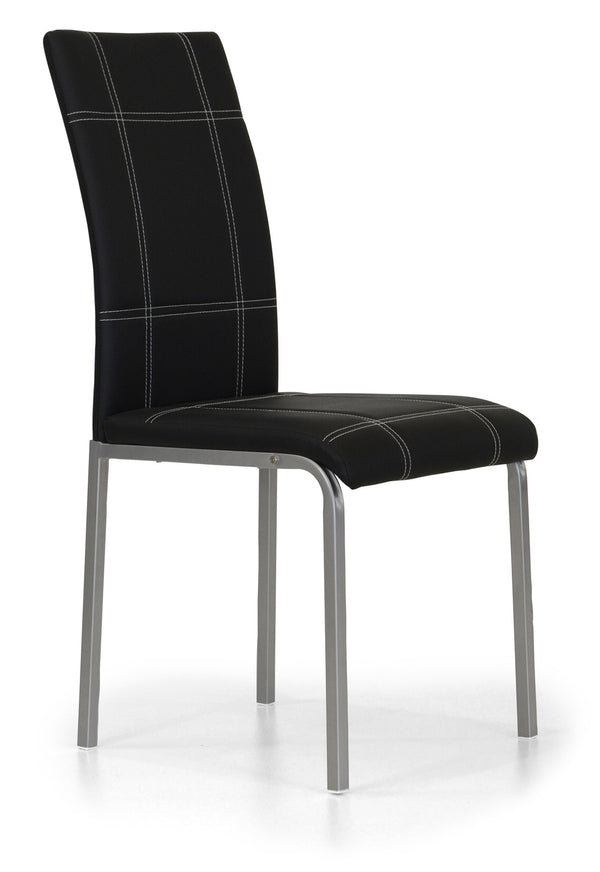 Chaise rembourrée 42x53x94 cm en similicuir Kade noir sconto