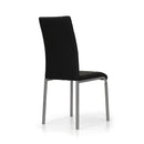 Sedia imbottita 42x53x94 cm in Similpelle Kade Nera-4