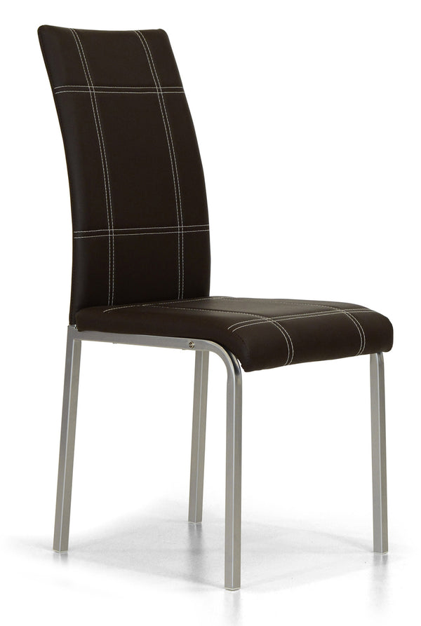 online Chaise rembourrée 42x53x94 cm en similicuir Kade Caffè