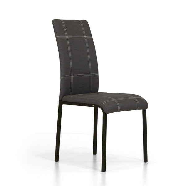 online Chaise rembourrée 42x53x94 cm en simili cuir Kade Grey