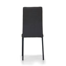 Sedia imbottita 42x53x94 cm in Similpelle Kade Grigia-4