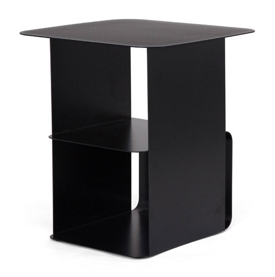 sconto Table basse moderne 41x41x45,5 cm en acier noir