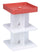 Table basse moderne 40x40x60,5 cm en polypropylène rigide rouge
