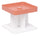 Table basse moderne 40x40x33,5 cm en polypropylène rigide rouge