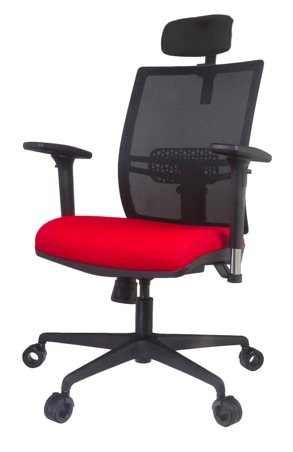 acquista Chaise de bureau de direction 67x67x102-125 cm en ABS et tissu rouge