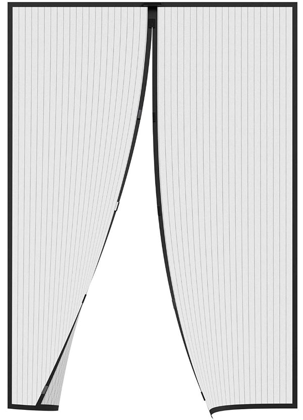 Rideau Moustiquaire Magnétique 18 Aimants 100x220 cm pour Portes et Fenêtres Noir sconto