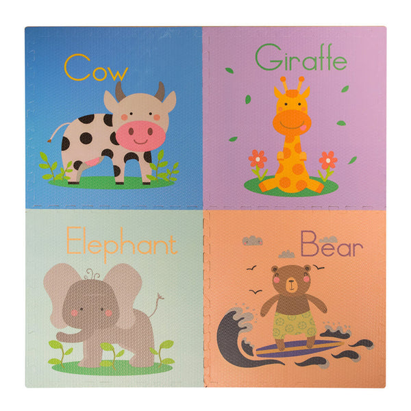 Tapis Puzzle pour Enfants 4 Pièces 60x60 cm Ours Multicolore online