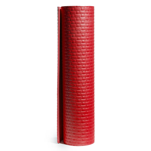 Tapis de Yoga Fitness 173x61 cm Epaisseur 8 mm Rouge prezzo