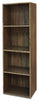 Bibliothèque avec 4 étagères 40x29x132 cm en Bois de Noyer