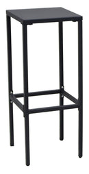 Sgabello Alto da Giardino 32x32xH78 cm in Metallo Utility Grigio-1