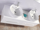 Mobile Bagno Sospeso 150 cm Carnelli White Cardellino Bianco-3