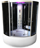 Box Doccia Idromassaggio Angolare 130x130 cm 6 Idrogetti Carnelli Milan Bianca-1