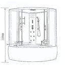 Box Doccia Idromassaggio Angolare 130x130 cm 6 Idrogetti Carnelli Milan Bianca-5