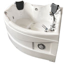 Vasca da Bagno Idromassaggio Angolare 150x150 cm Carnelli Ginevra Bianca-2