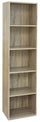 Bibliothèque 5 étagères 40x29x172 cm en bois de chêne