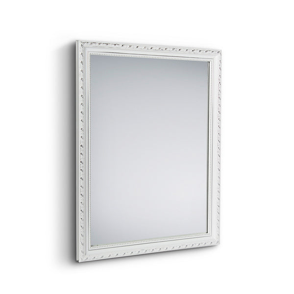 Specchio da Parete 34x45x2 cm in Legno Lola Bianco sconto