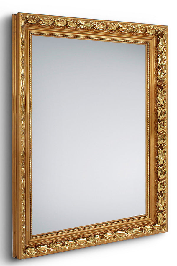 Specchio da Parete 55x70x3,5 cm in Legno Tanja Oro sconto