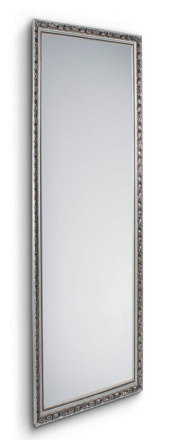 Specchio da Parete 50x150x3 cm in Legno Tanja Argento prezzo