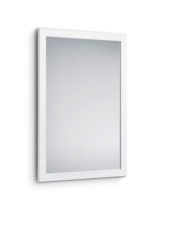 Specchio da Parete 48x68x1,6 cm in Legno Kim Bianco sconto