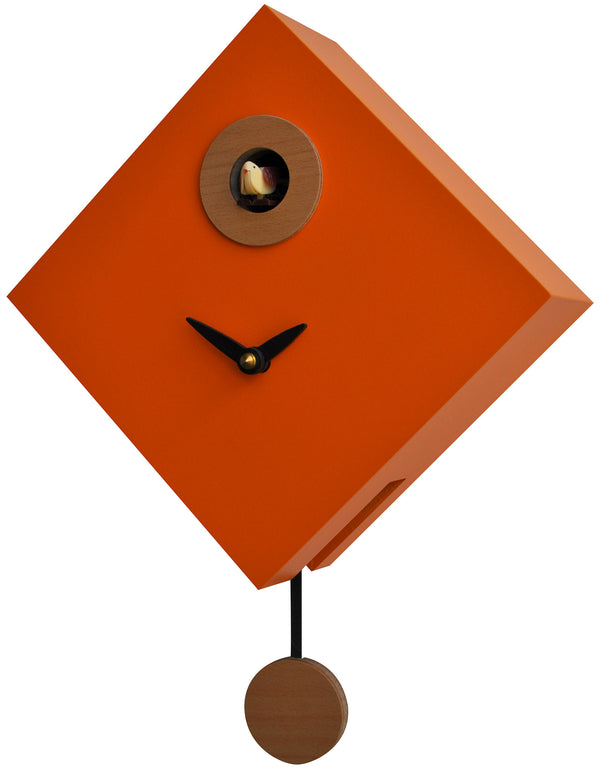 Horloge Murale Coucou 25x25x11cm Pirondini Italia Rombino Orange acquista