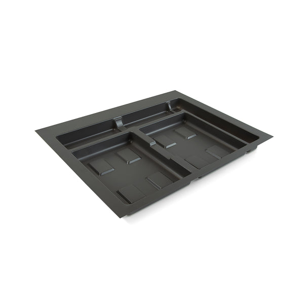 Meuble bas 2 places pour poubelle différenciée pour tiroirs de cuisine 60 cm en plastique gris Emuca sconto