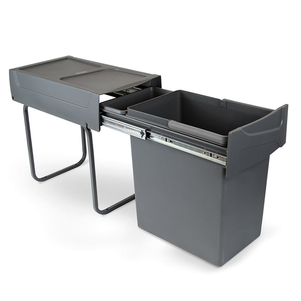 online Emuca poubelle gris anthracite 20 litres pour meubles en acier et plastique