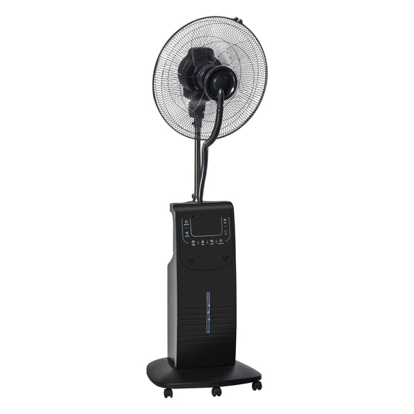 Ventilateur sur pied Ø44,5 cm avec nébuliseur d'eau et télécommande noire prezzo