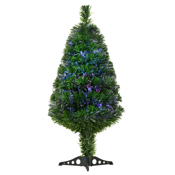 Sapin de Noël Artificiel 90 cm 90 Branches en PVC et Fibre Optique Verte acquista