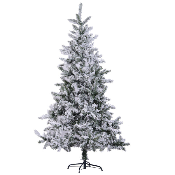 Sapin de Noël artificiel recouvert de neige 180 cm 472 pointes vert prezzo