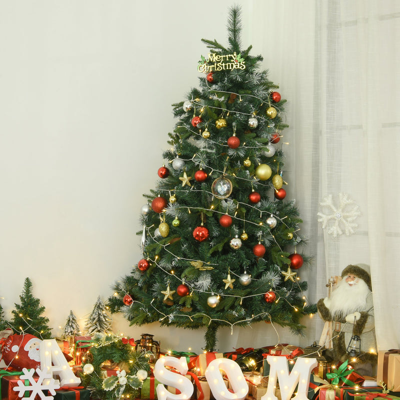 Albero di Natale Artificiale Innevato 180 cm 1077 Rami con Pigne  Pino Verde-2