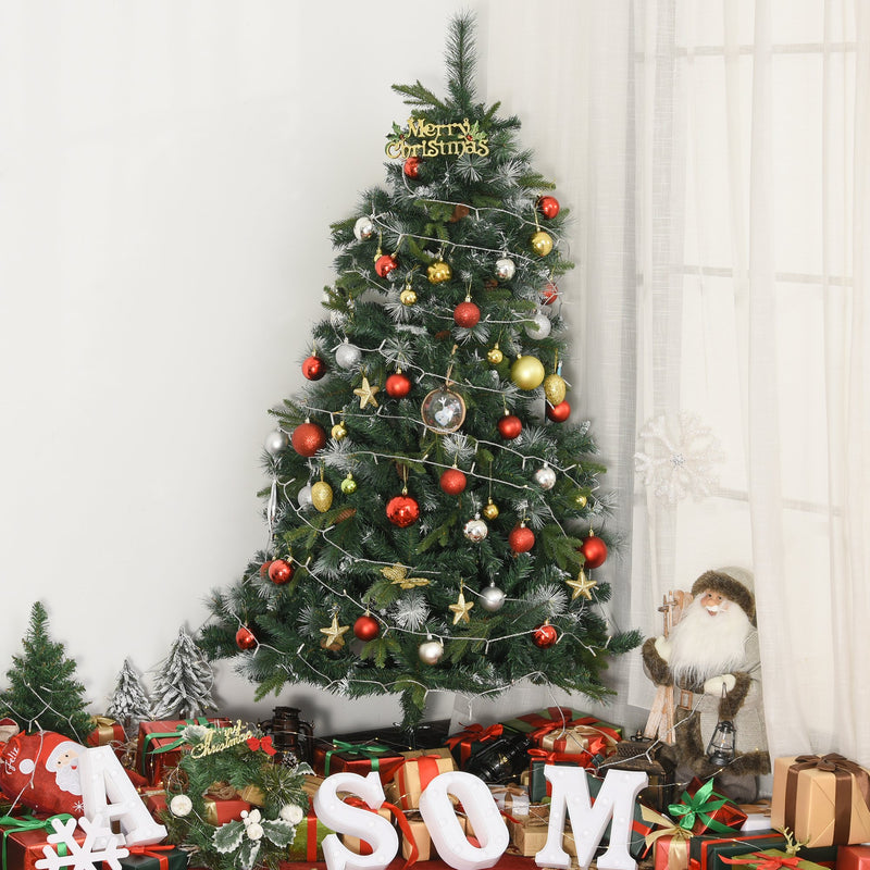 Albero di Natale Artificiale Innevato 180 cm 1077 Rami con Pigne  Pino Verde-5