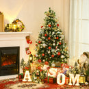 Albero di Natale Artificiale Innevato 150 cm 554 Rami con Bacche Rosse  Pino Verde-2
